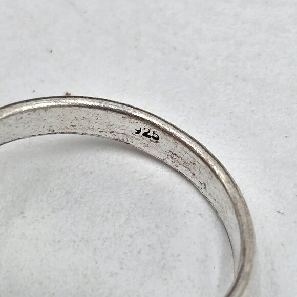 925 Sterling Silver Plt Square Citrine Ring Size 10 Bezel Setting Fine Jewelry - Picture 2 of 6